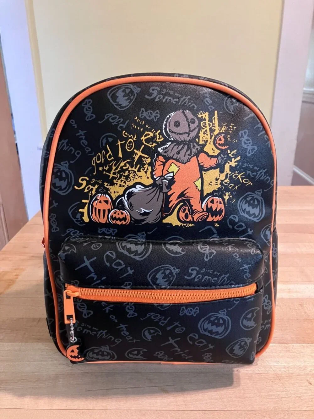 Trick R Treat Unisex Sam Halloween Hot Topic Mini Backpack Black Orange HA NWT